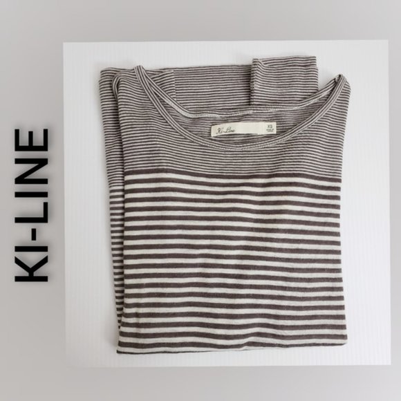 Ki-Line Striped lightweight long sleeve Top XSmall - Picture 1 of 6